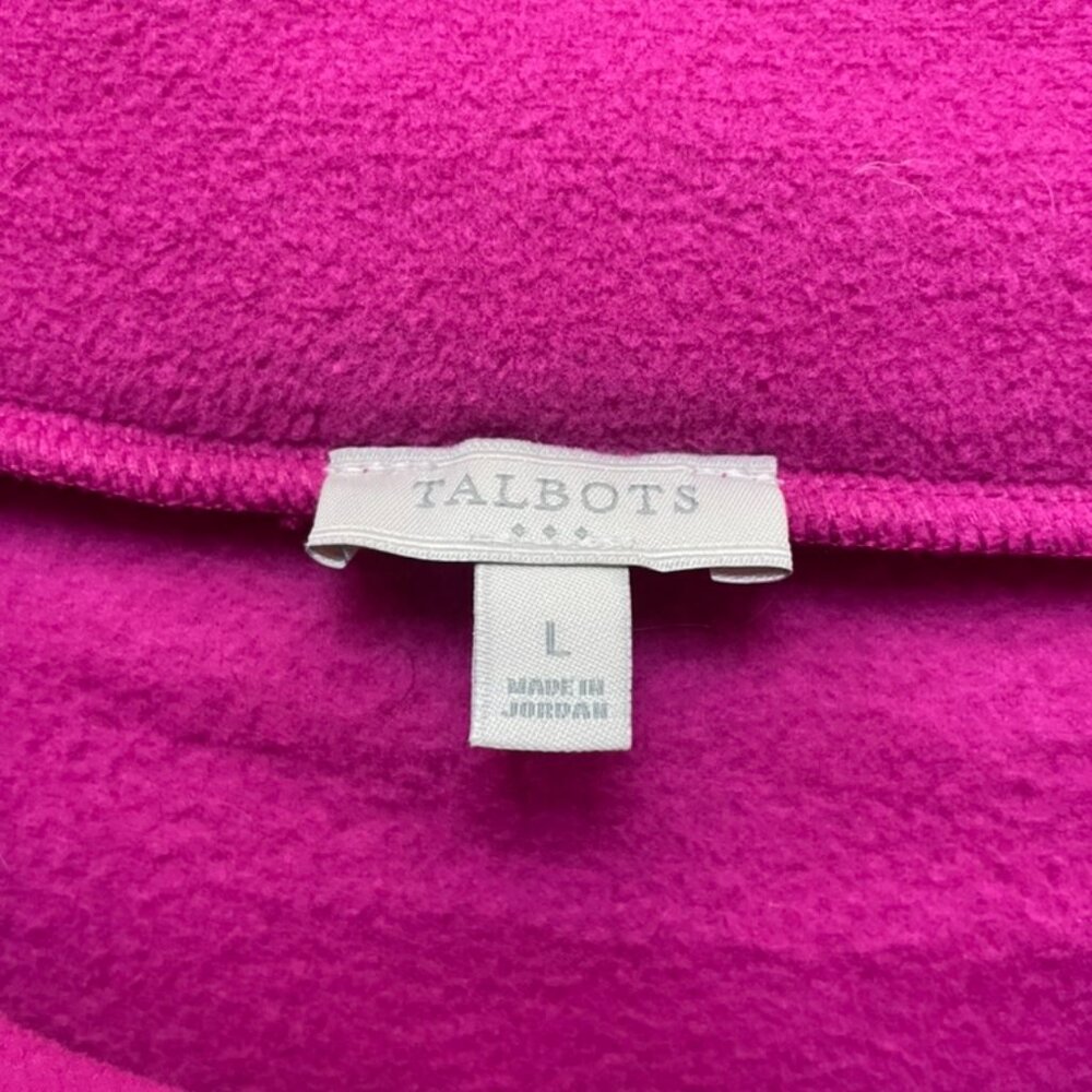 Talbots Magenta Fleece Mock Turtleneck